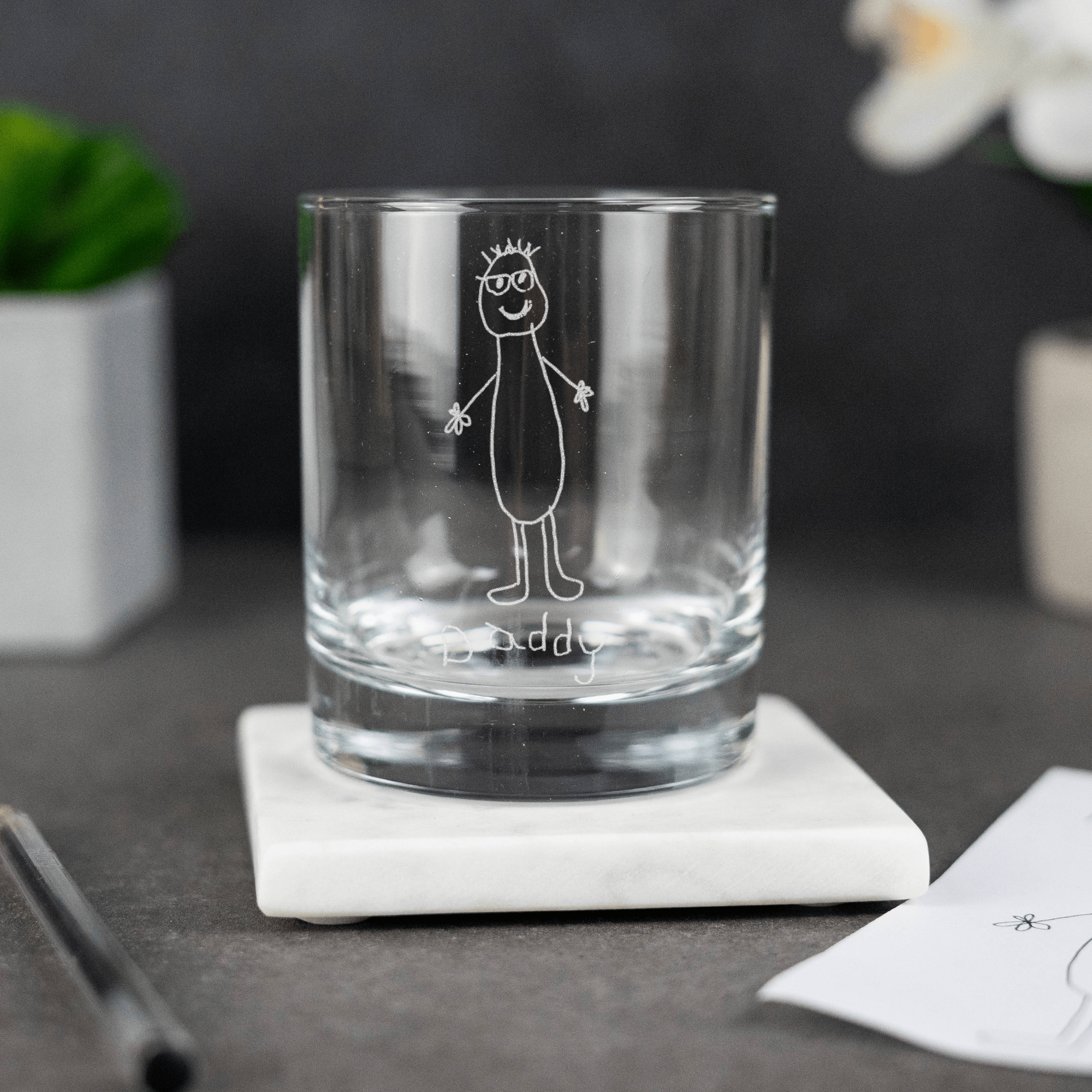 Engraved Custom Handwriting Whiskey Glass - So Bespoke Gifts