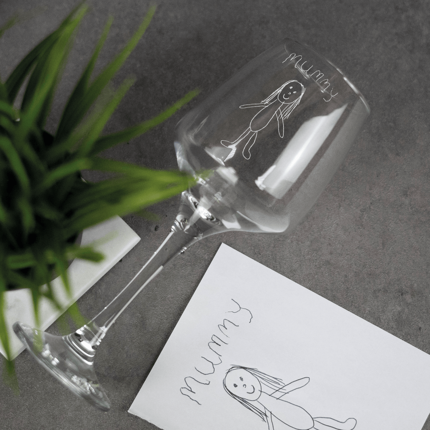 Engraved Custom Handwriting White Wine Glass - So Bespoke Gifts