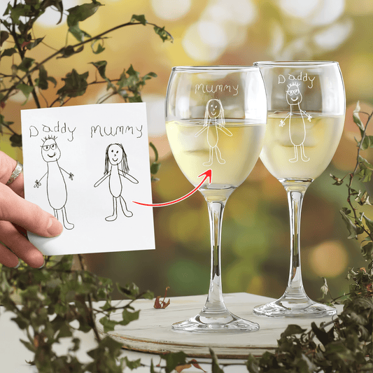 Engraved Custom Handwriting Wine Glass - So Bespoke Gifts