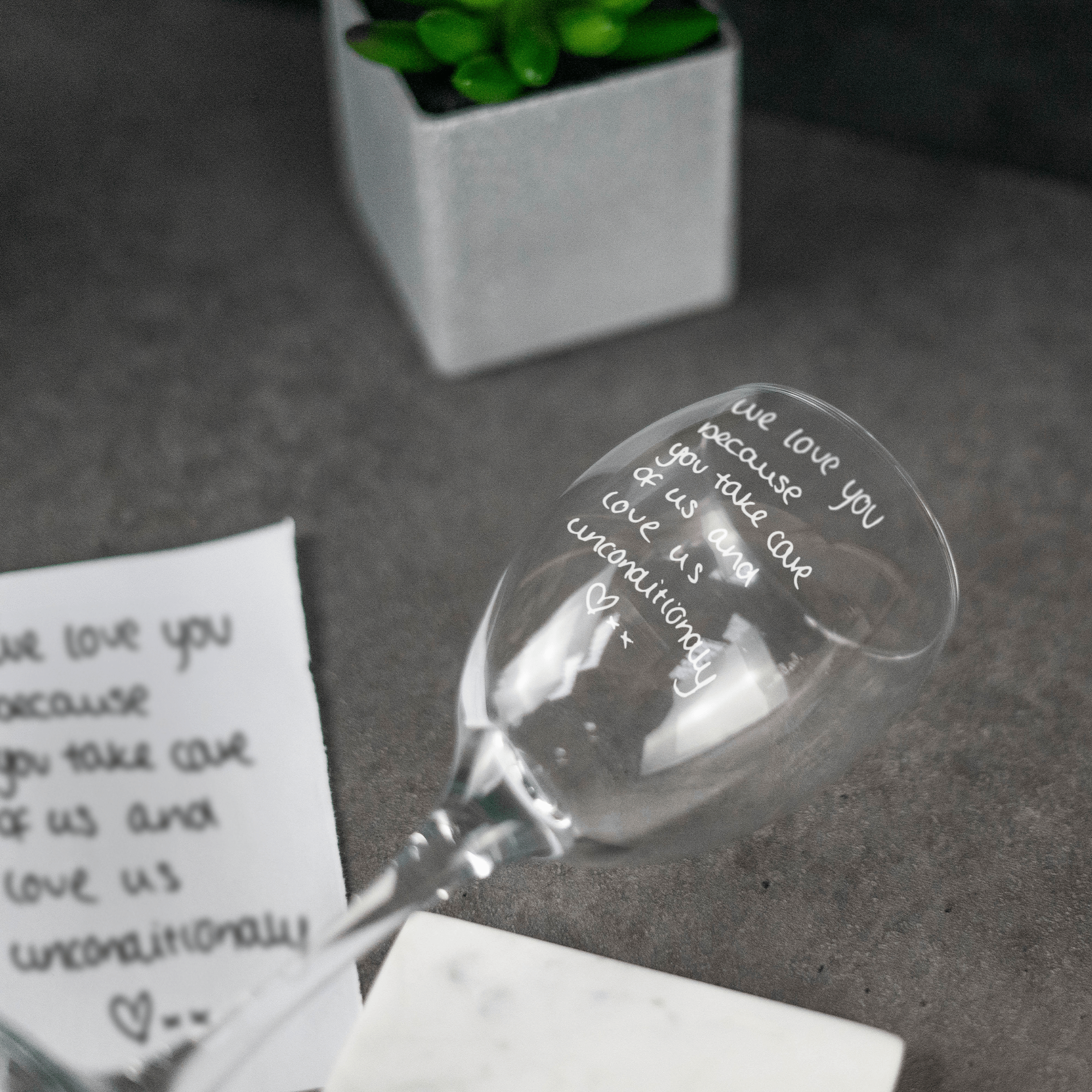 Engraved Custom Handwriting Wine Glass - So Bespoke Gifts