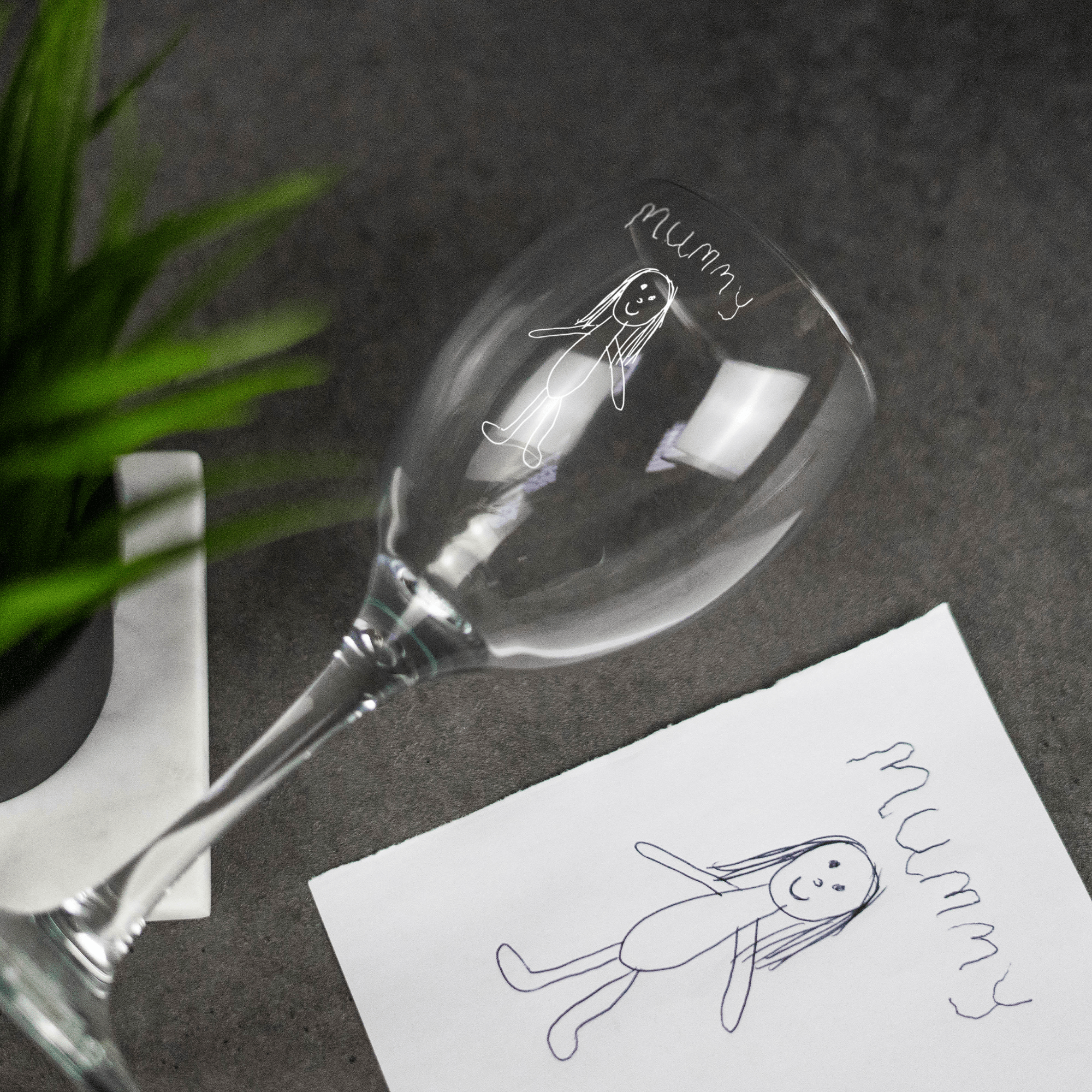 Engraved Custom Handwriting Wine Glass - So Bespoke Gifts