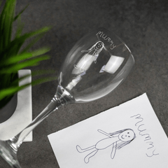 Engraved Custom Handwriting Wine Glass - So Bespoke Gifts