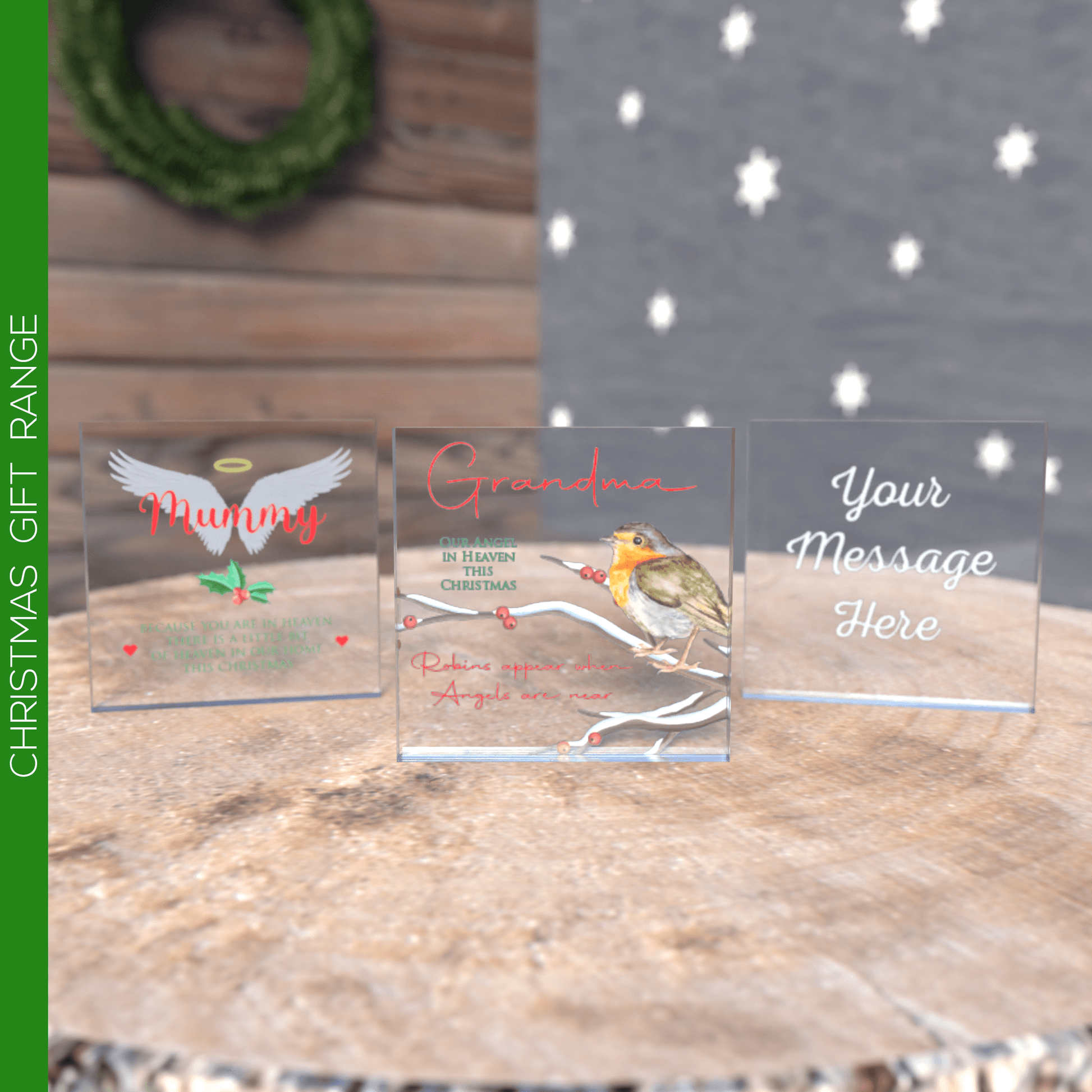 Personalised Christmas Memorial Block - So Bespoke Gifts