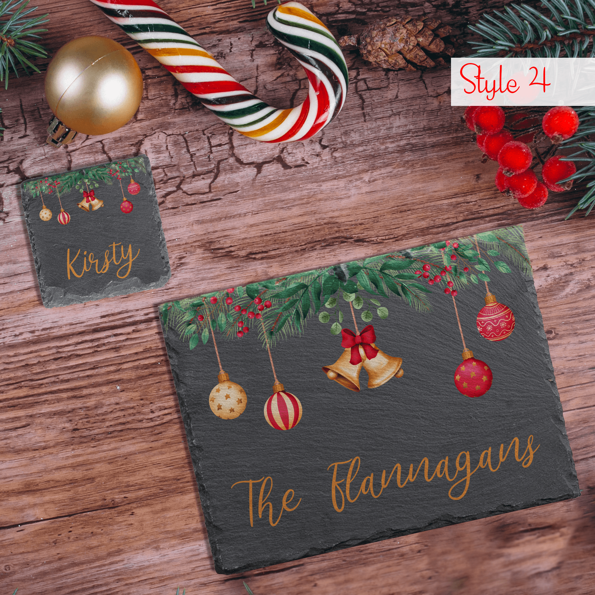 Personalised Christmas Slate Placemat - So Bespoke Gifts