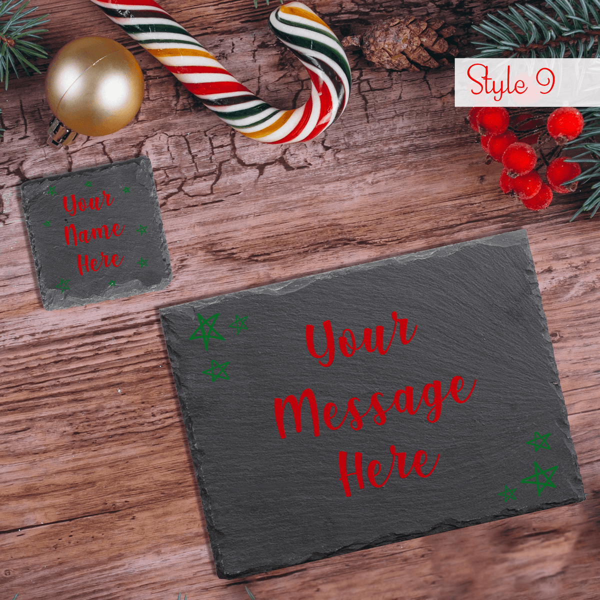 Personalised Christmas Slate Placemat - So Bespoke Gifts