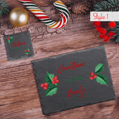 Personalised Christmas Slate Placemat - So Bespoke Gifts