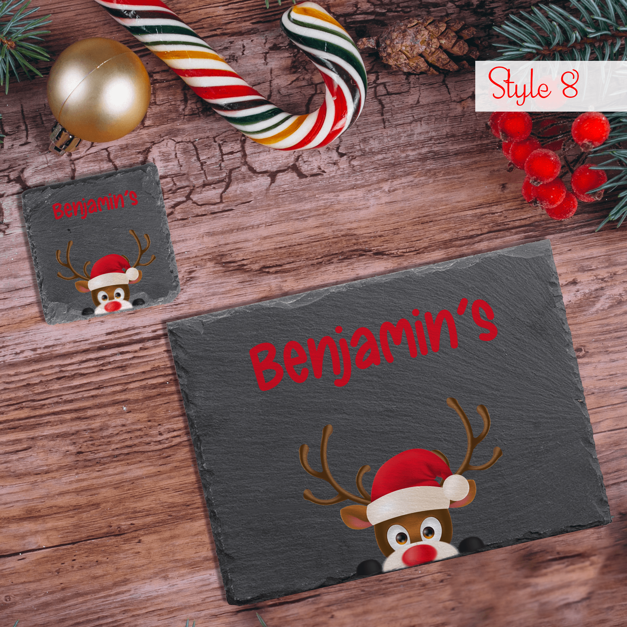Personalised Christmas Slate Placemat - So Bespoke Gifts
