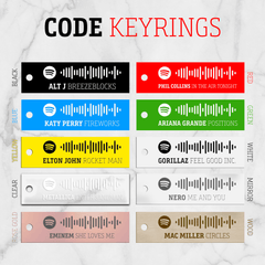 Personalised Code Keyring - So Bespoke Gifts