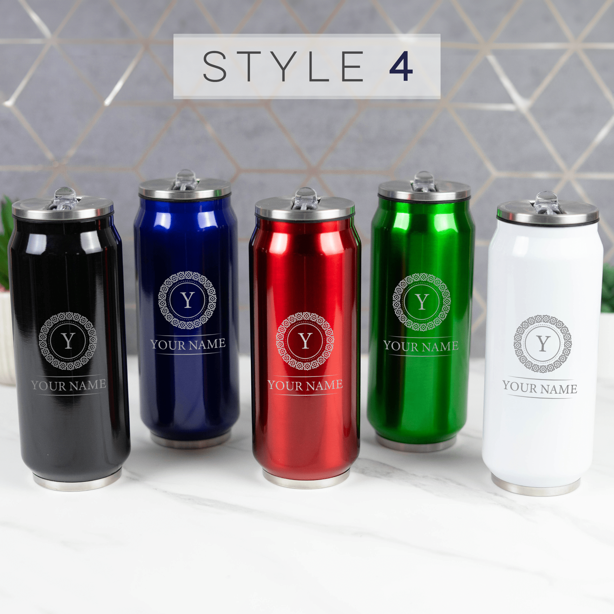 Personalised Engraved Can Styled Bottle - So Bespoke Gifts