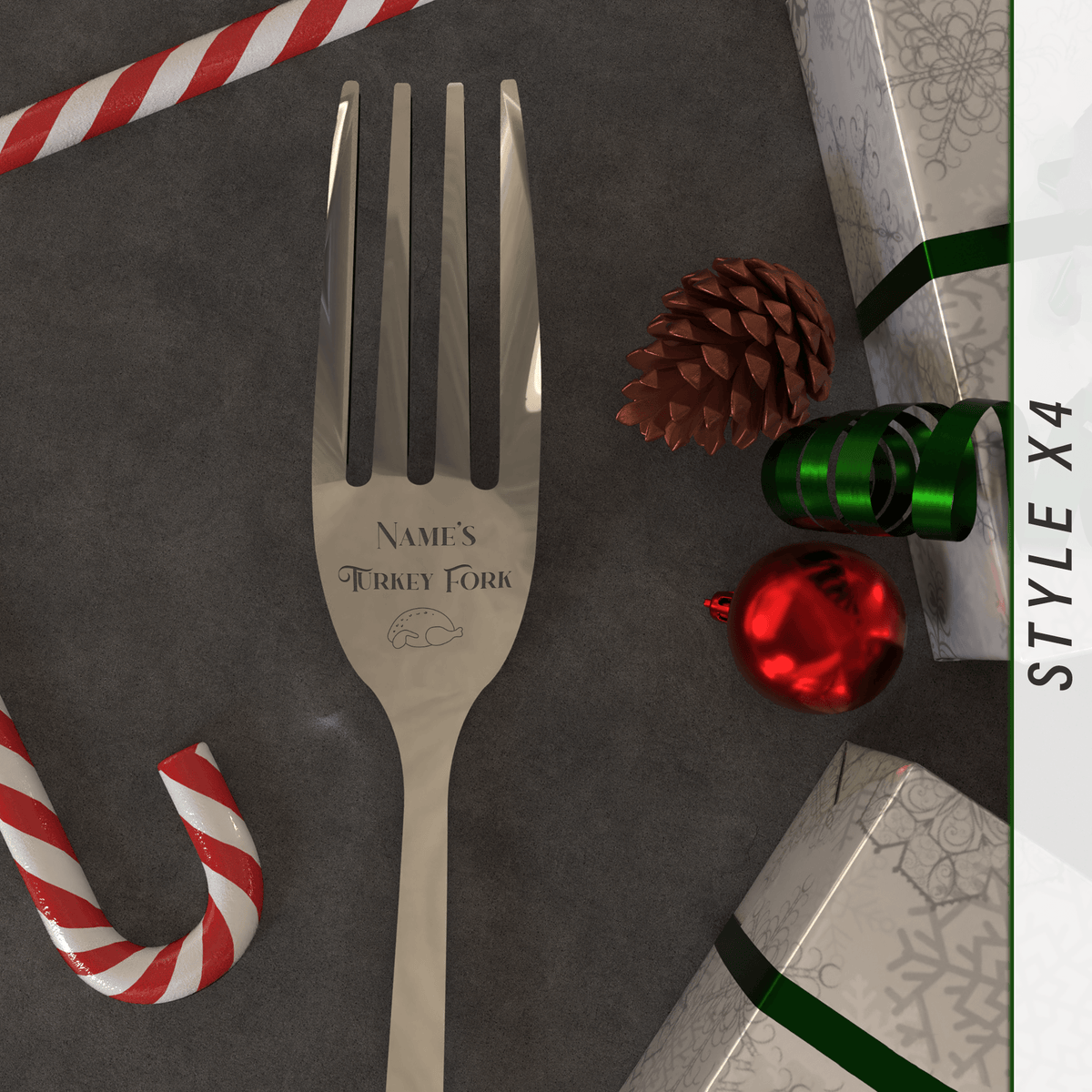 Personalised Engraved Christmas Fork - So Bespoke Gifts