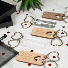 Personalised Engraved Couples Keyring - So Bespoke Gifts