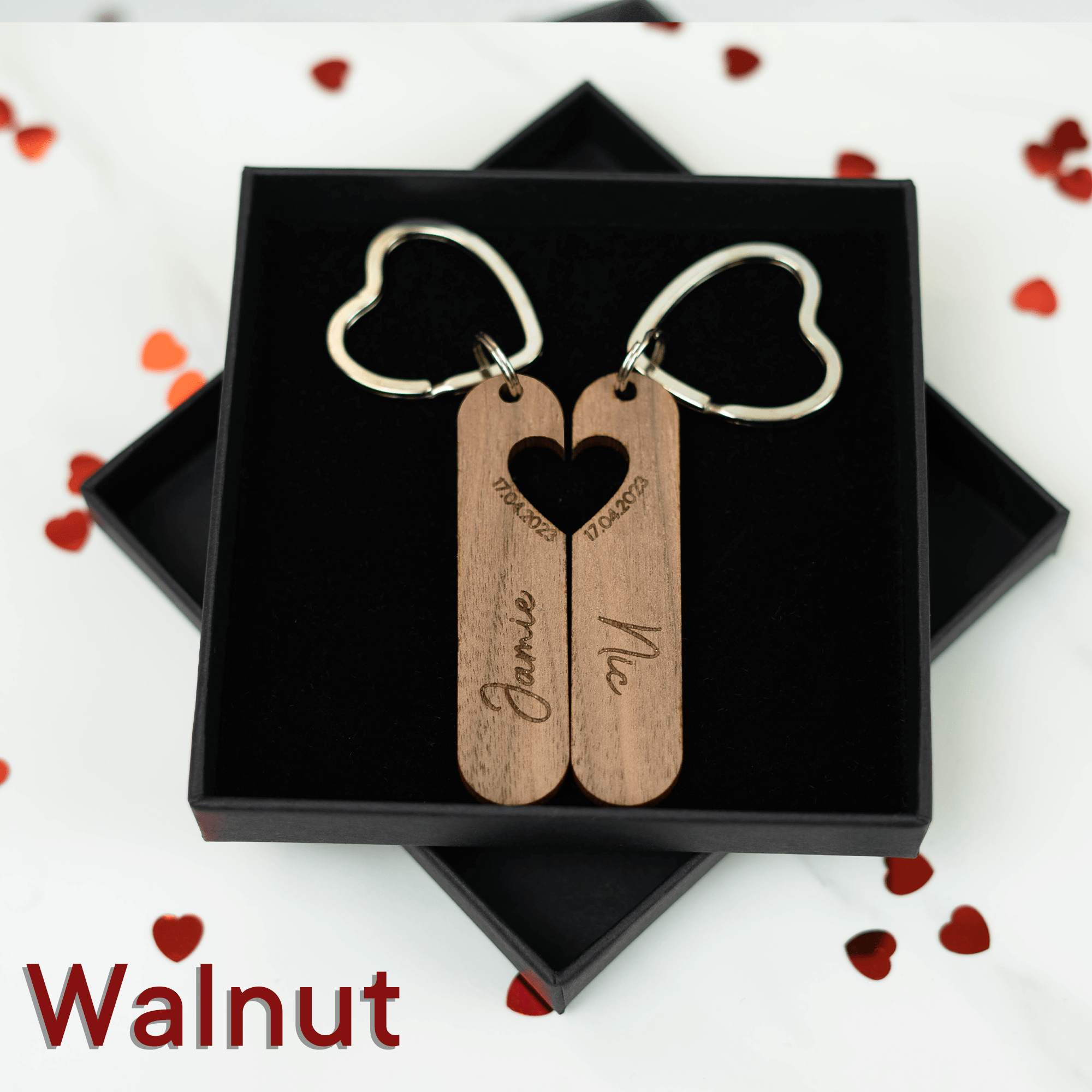 Personalised Engraved Couples Keyring - So Bespoke Gifts