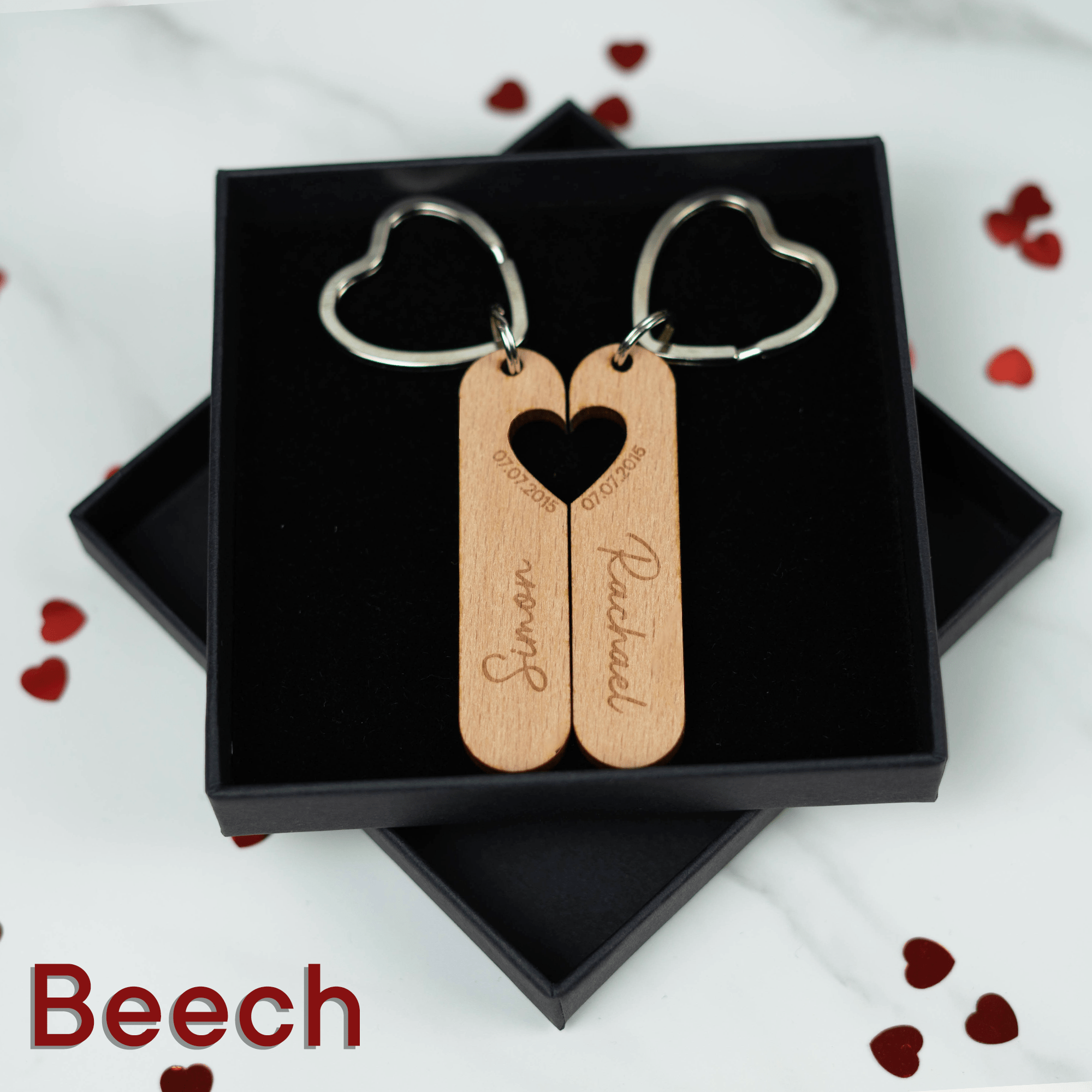 Personalised Engraved Couples Keyring - So Bespoke Gifts
