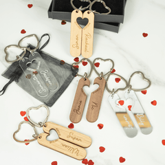 Personalised Engraved Couples Keyring - So Bespoke Gifts