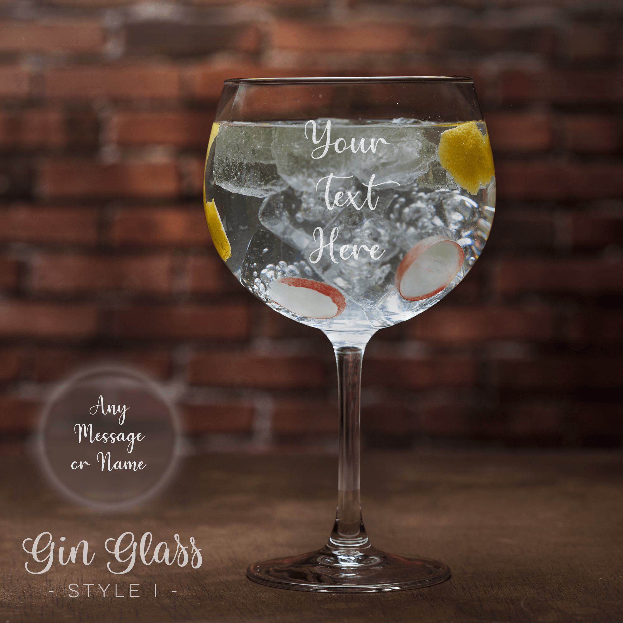 Personalised Engraved Gin Glass - So Bespoke Gifts