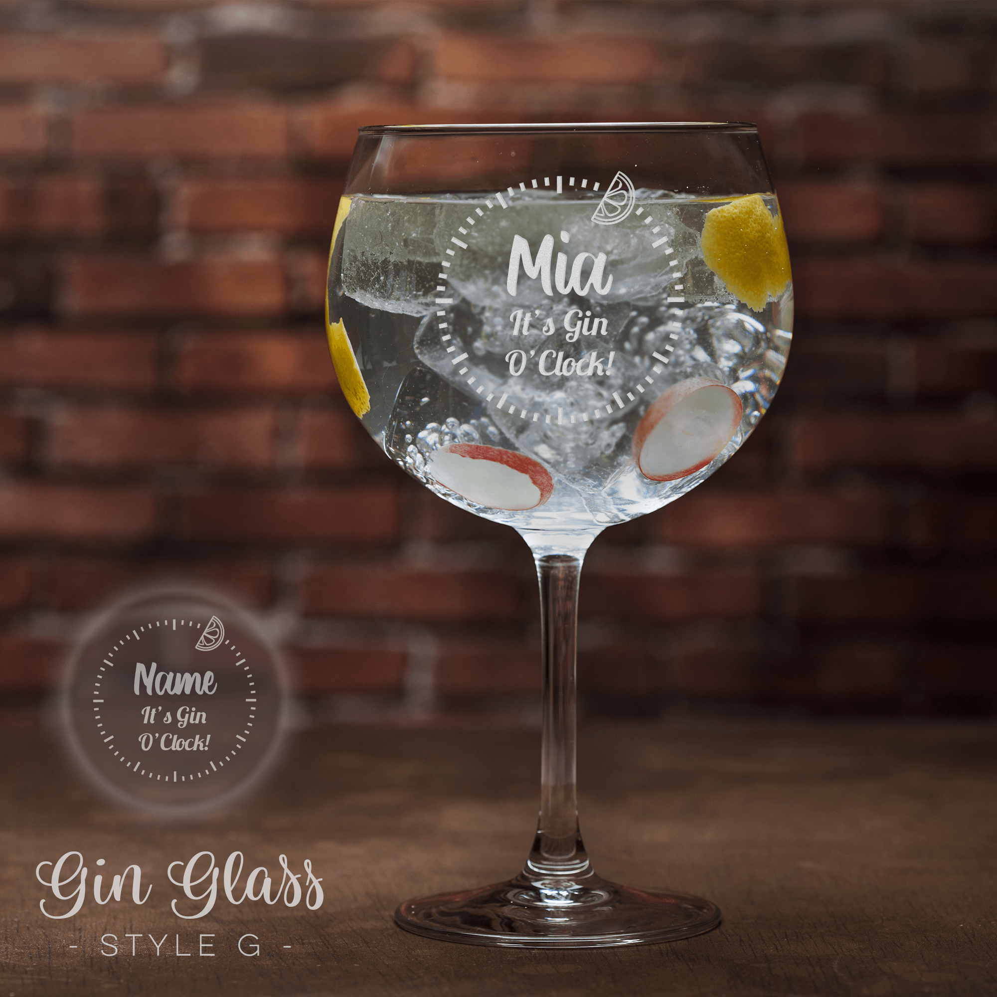Personalised Engraved Gin Glass - So Bespoke Gifts