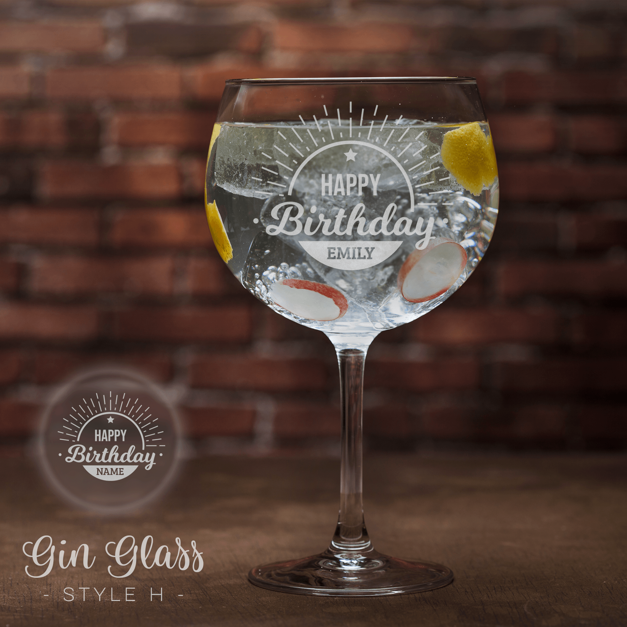 Personalised Engraved Gin Glass - So Bespoke Gifts