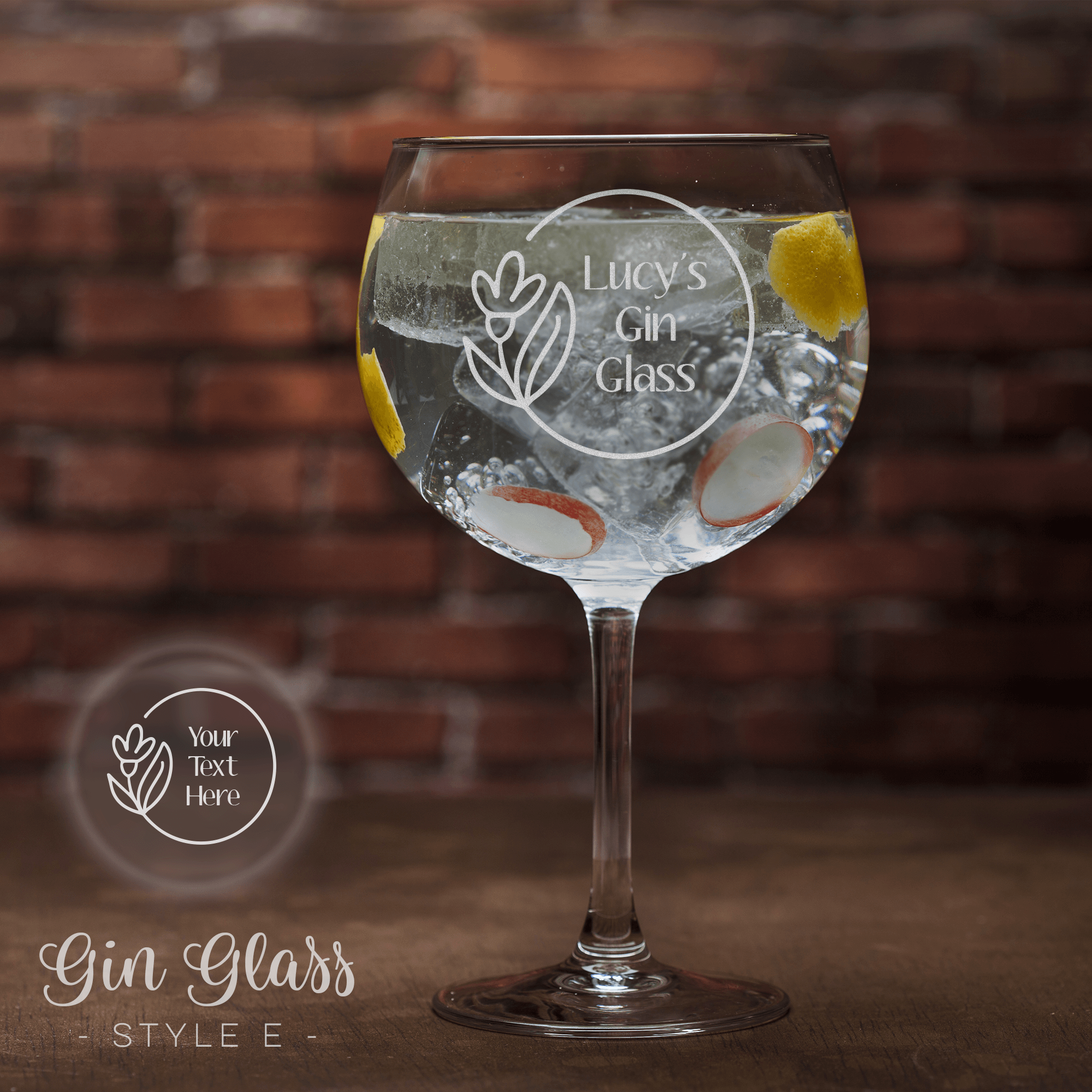 Personalised Engraved Gin Glass - So Bespoke Gifts
