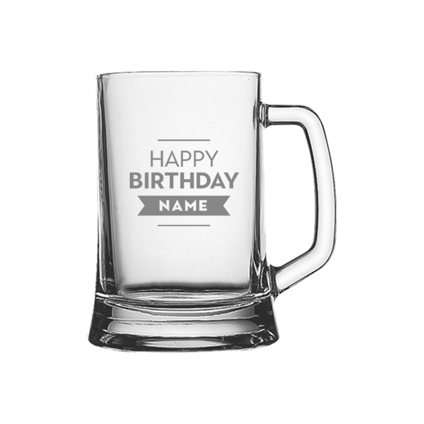 Personalised Engraved Glass Beer Tankard - So Bespoke Gifts