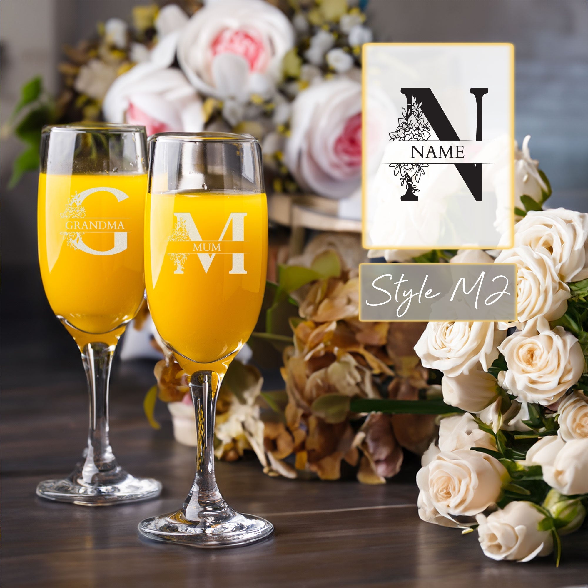 Personalised Engraved Mother's Day Champagne Flute - So Bespoke Gifts