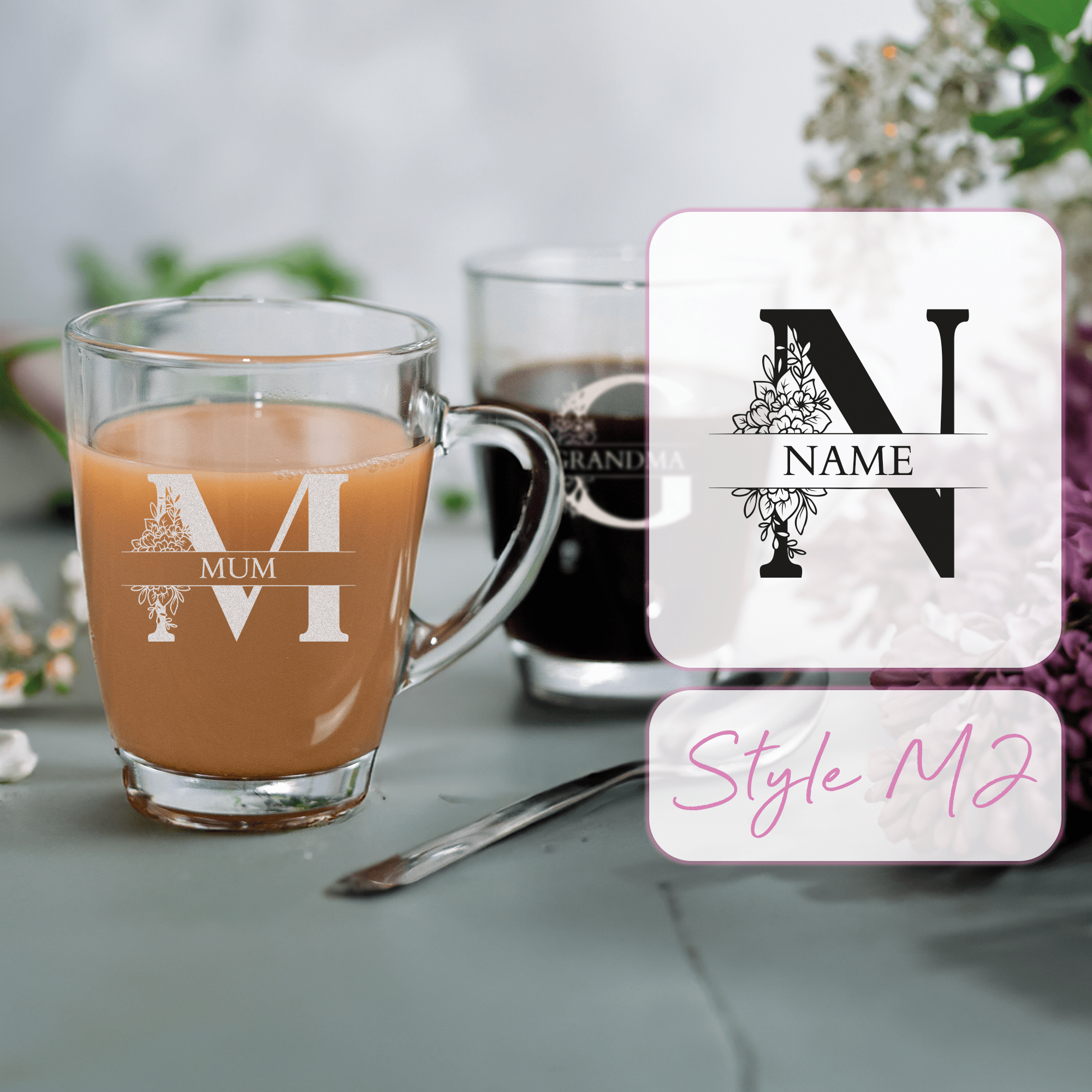 Personalised Engraved Mothers Day Glass Mug - So Bespoke Gifts