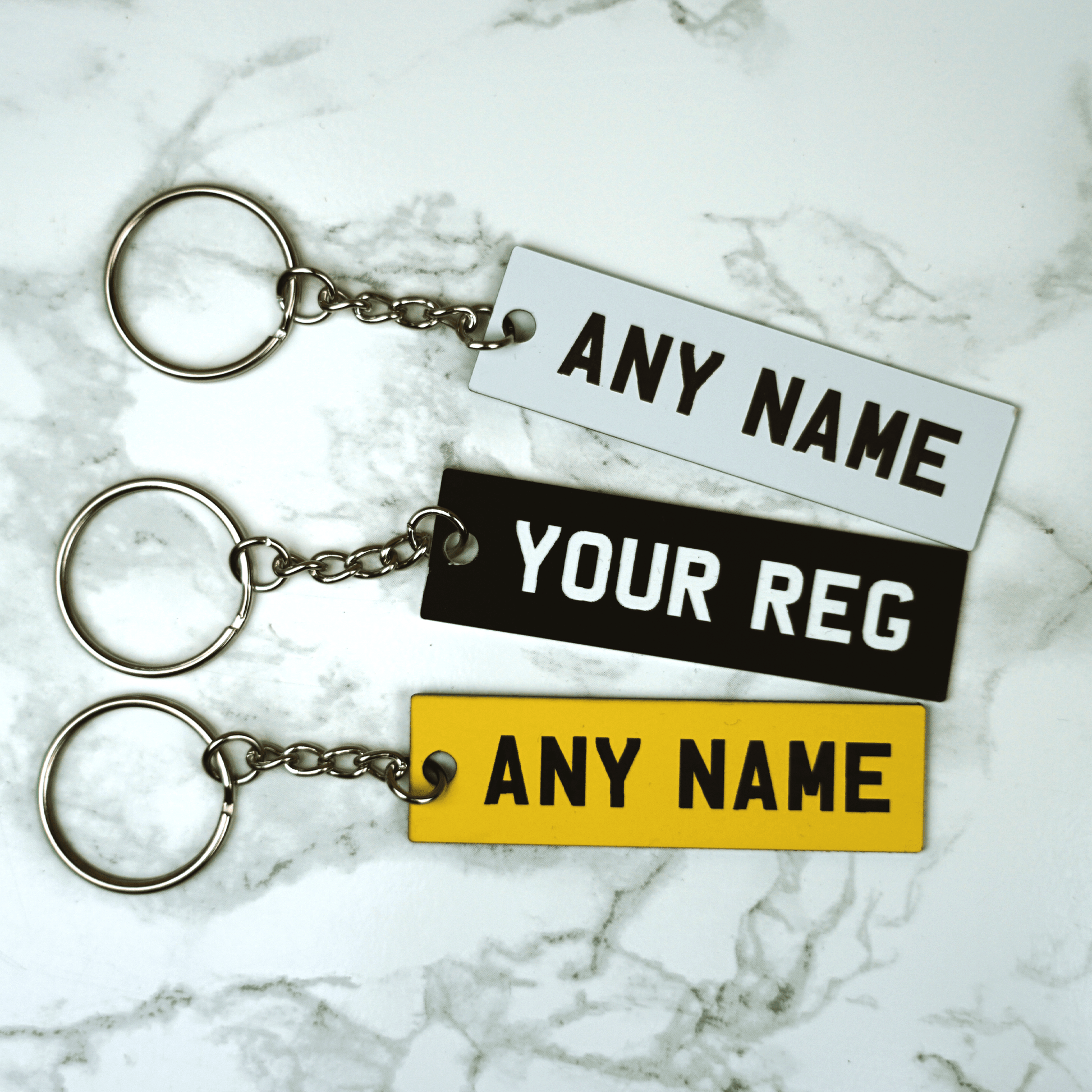 Personalised Engraved Number Plate Keyring - So Bespoke Gifts