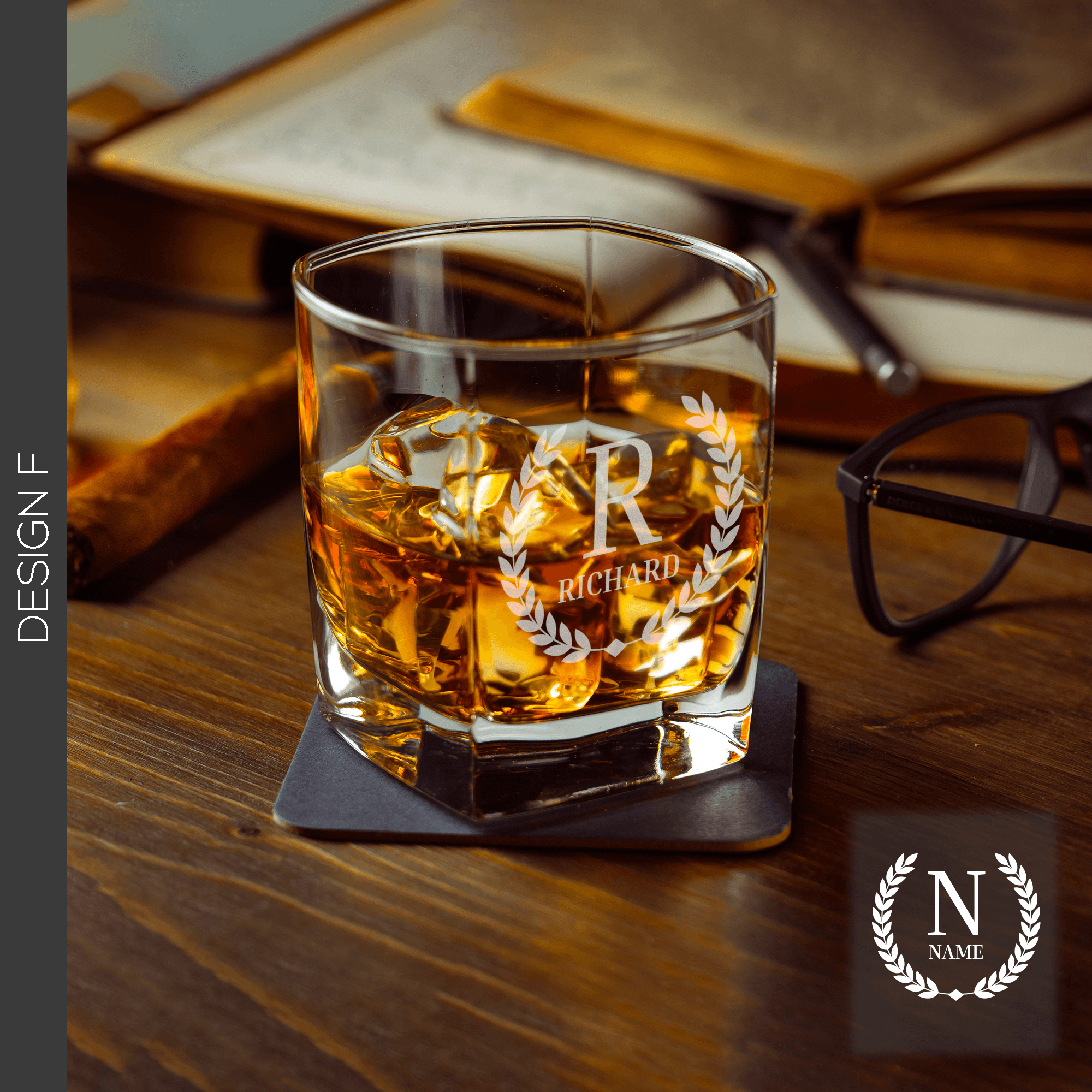 Personalised Engraved Square Whiskey Glass - So Bespoke Gifts