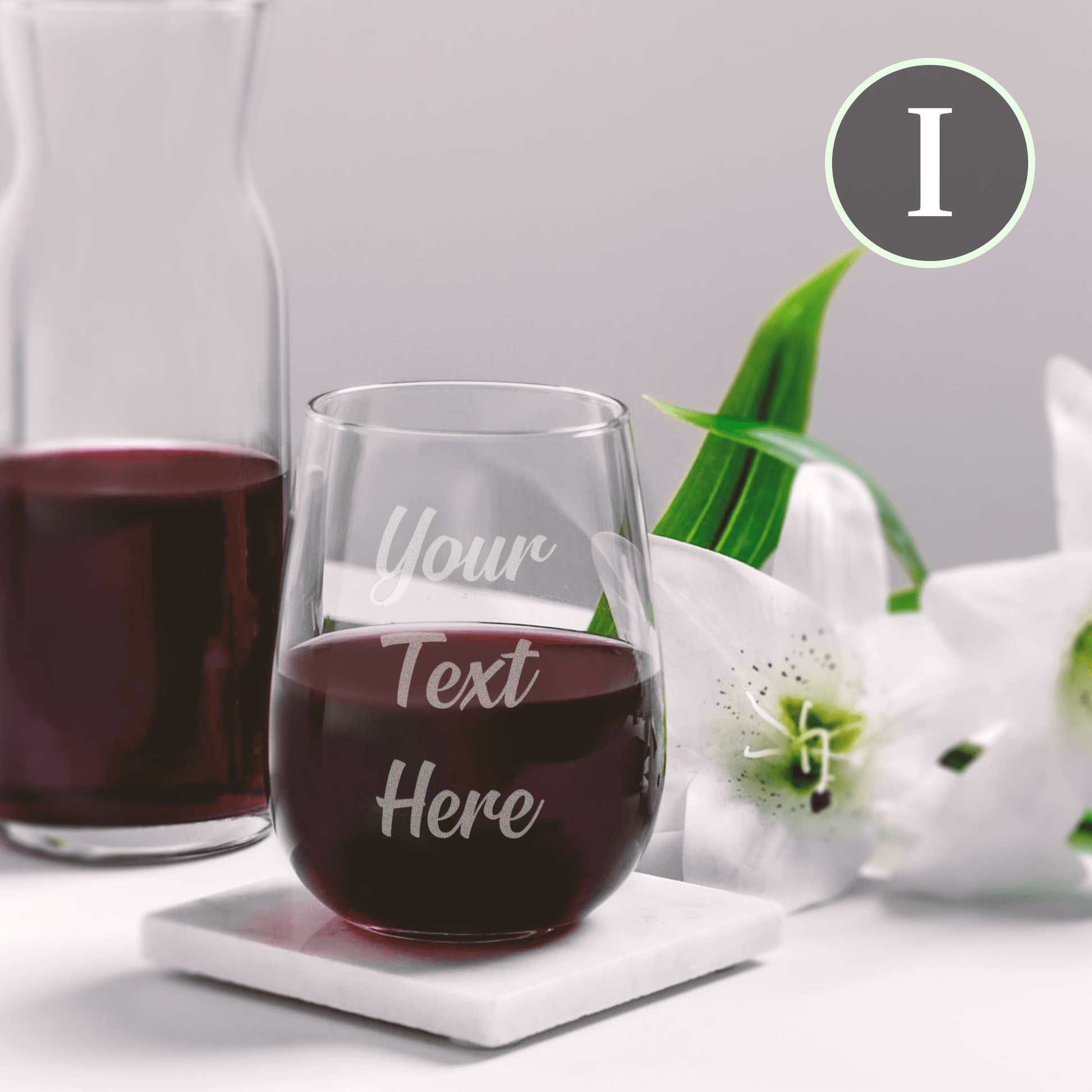 Personalised Engraved Stemless Red Wine Glass - So Bespoke Gifts