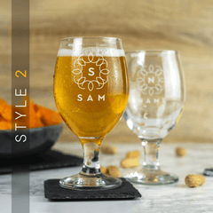 Personalised Engraved Stemmed Beer Glass - So Bespoke Gifts