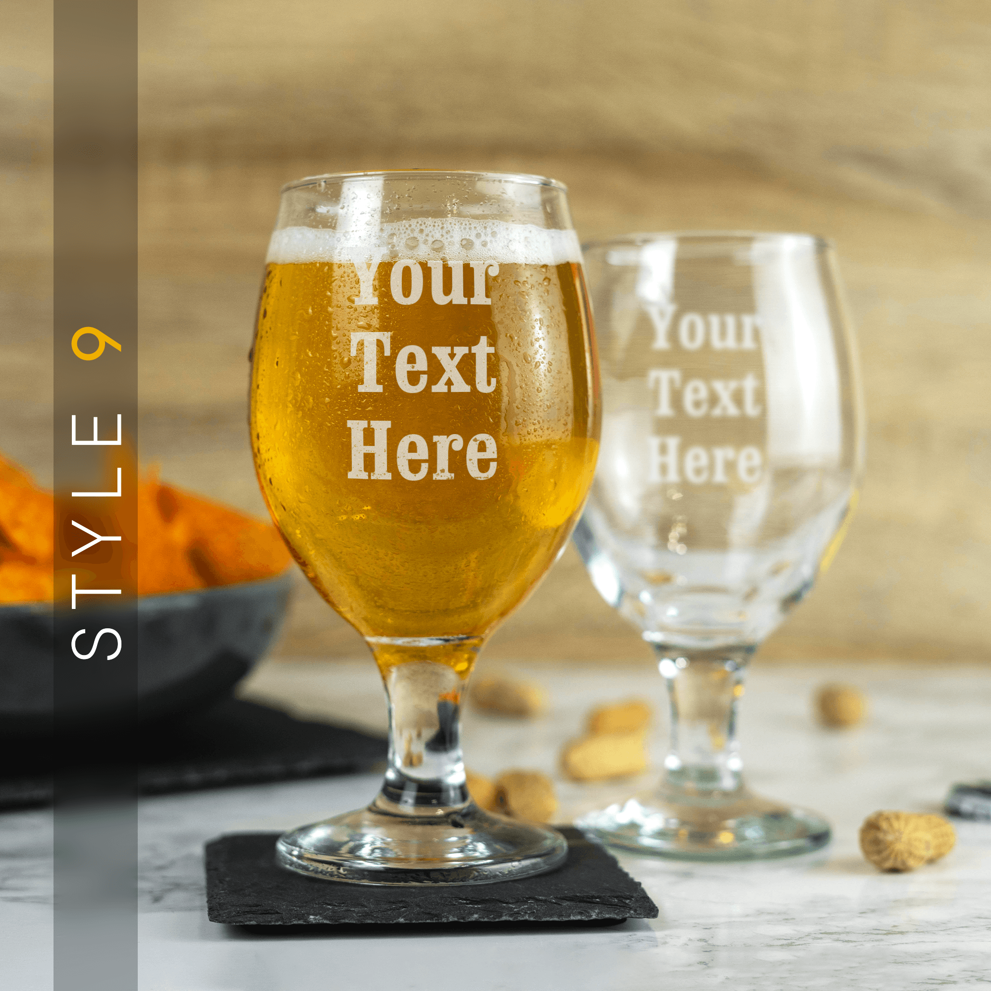 Personalised Engraved Stemmed Beer Glass - So Bespoke Gifts