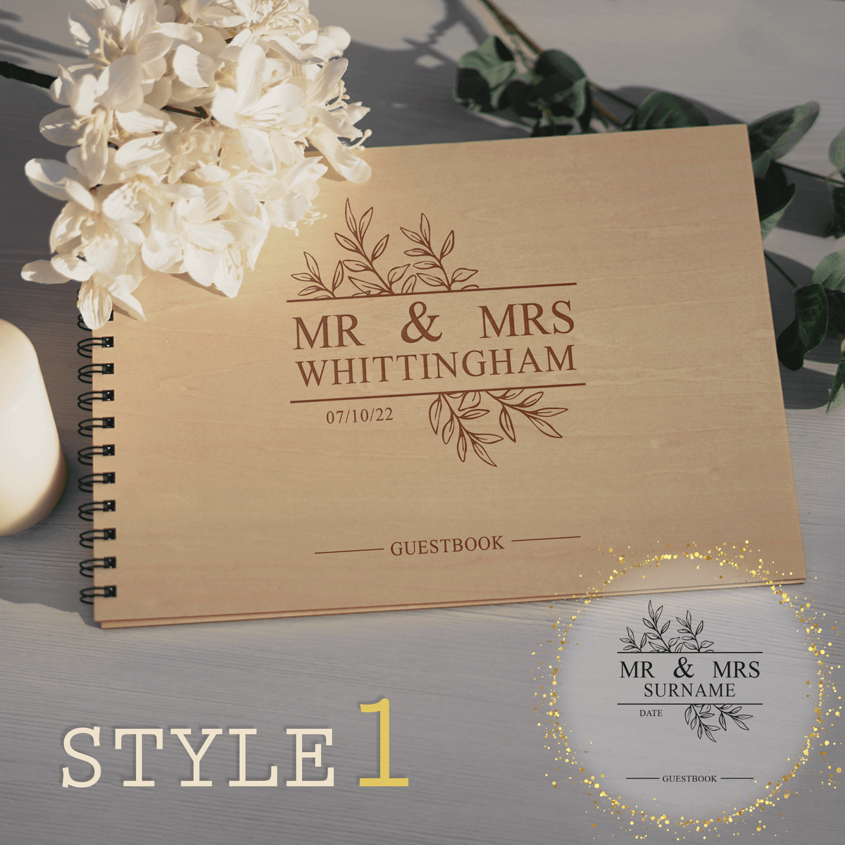 Personalised Engraved Wedding Guest Book - So Bespoke Gifts