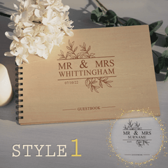 Personalised Engraved Wedding Guest Book - So Bespoke Gifts