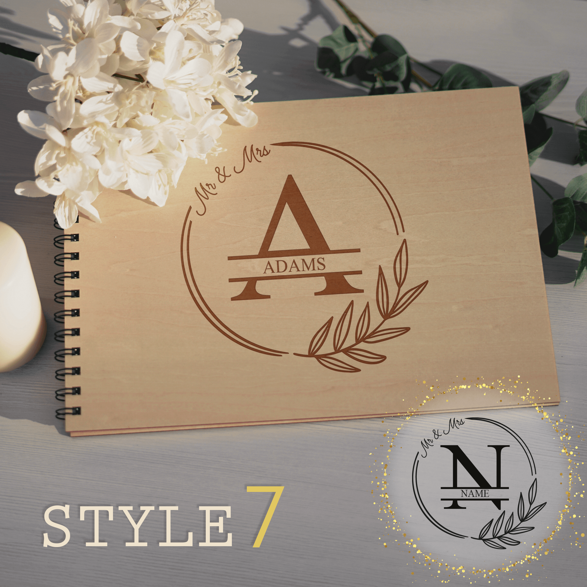 Personalised Engraved Wedding Guest Book - So Bespoke Gifts