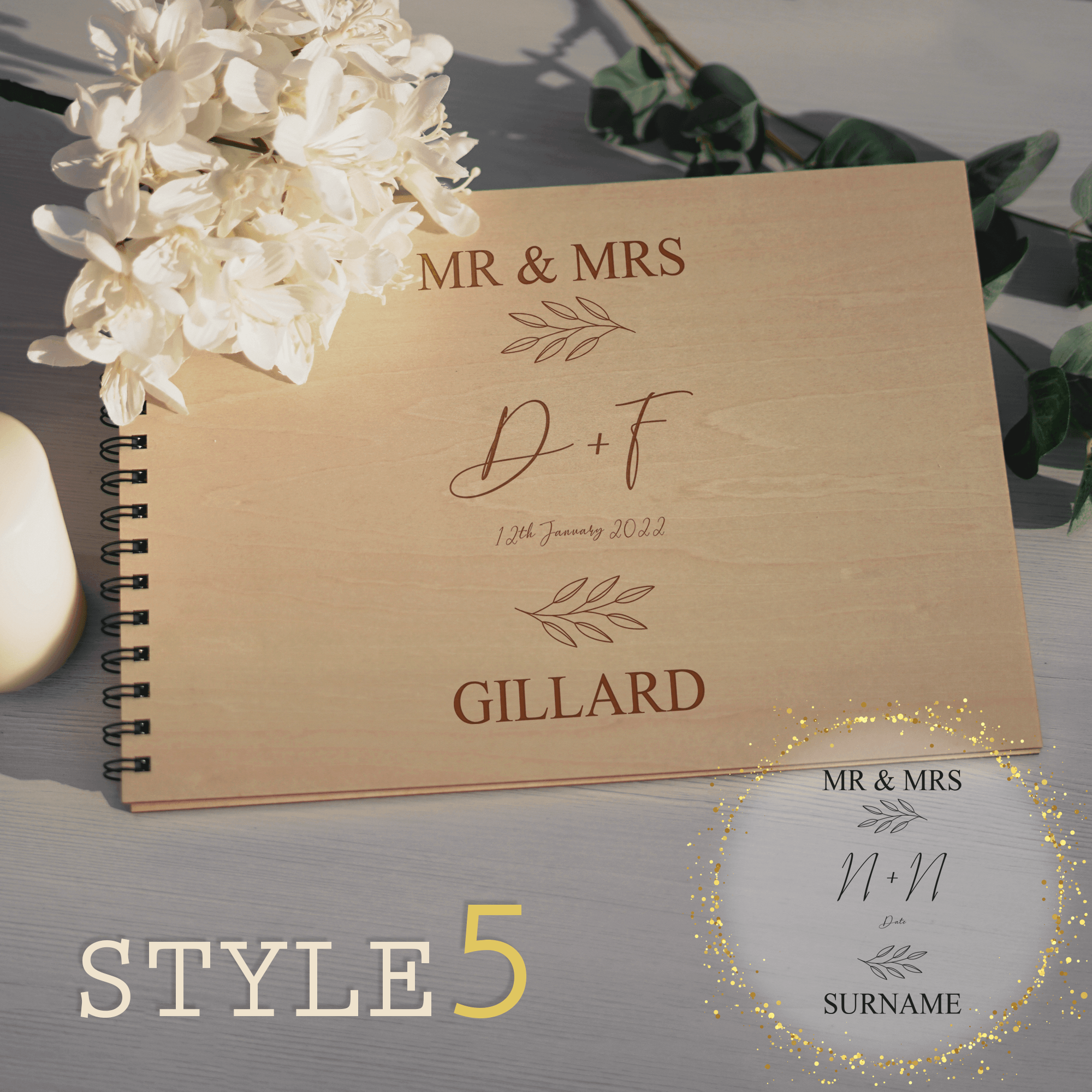 Personalised Engraved Wedding Guest Book - So Bespoke Gifts