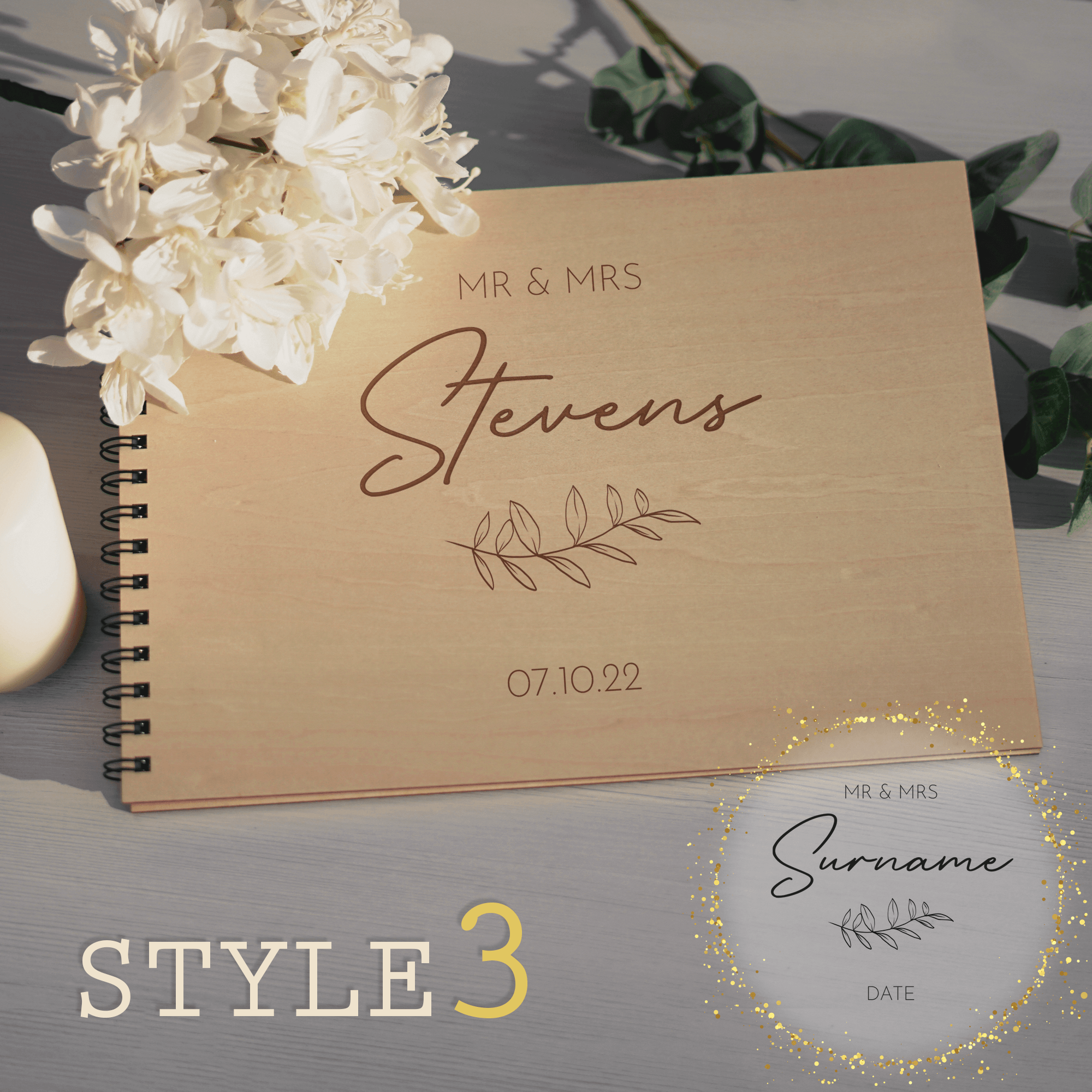 Personalised Engraved Wedding Guest Book - So Bespoke Gifts