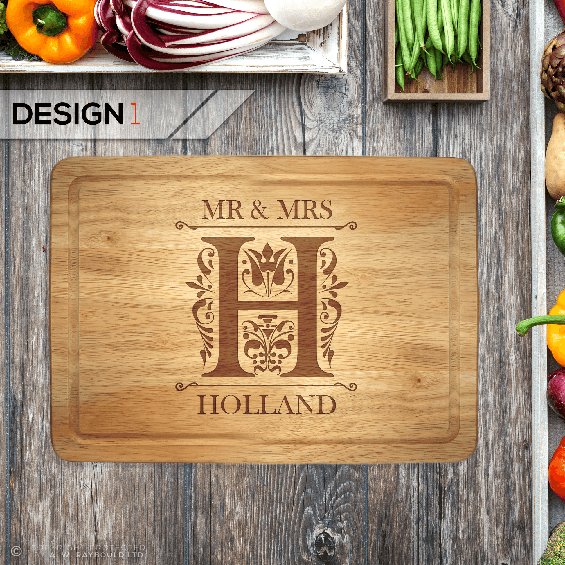 Personalised Engraved Wedding Rectangle Chopping Board - So Bespoke Gifts