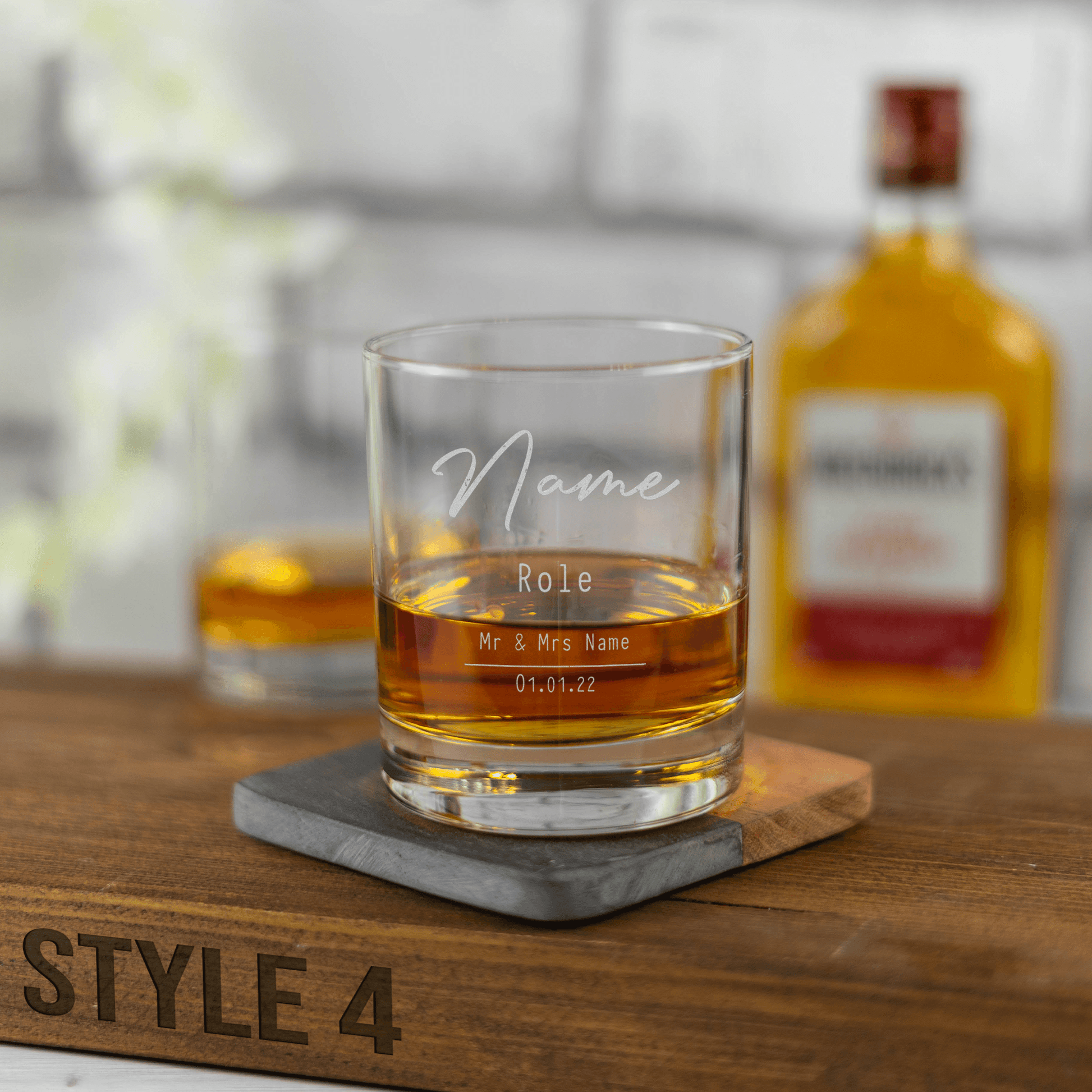 Personalised Engraved Wedding Whiskey Glasses - So Bespoke Gifts