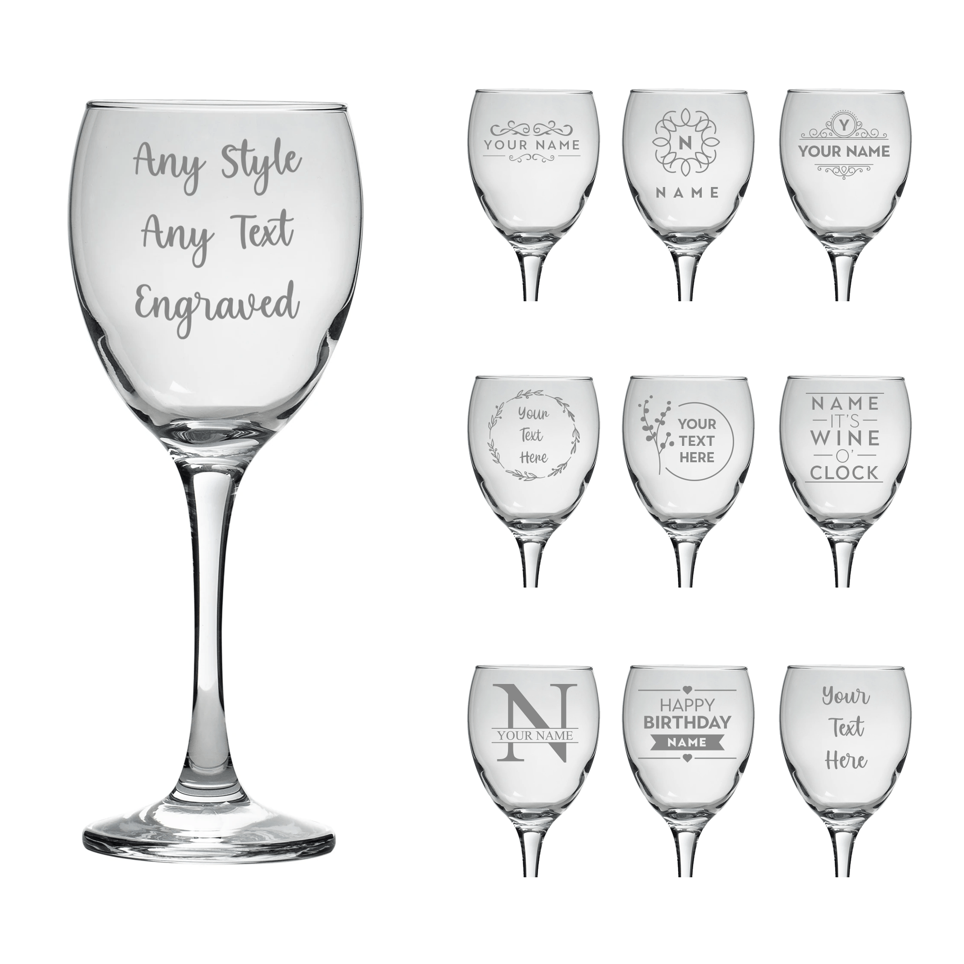 Personalised Engraved Wine Glass - So Bespoke Gifts