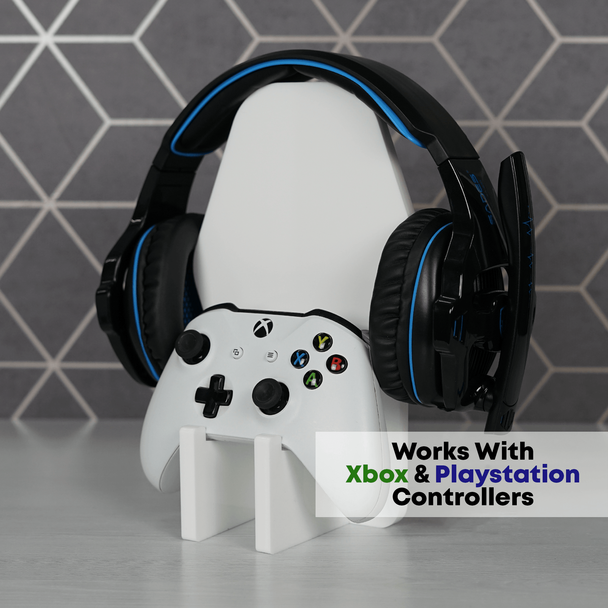 Personalised Gaming Station Controller and Headset stand - So Bespoke Gifts