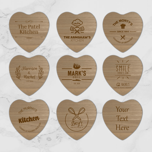 Personalised Heart Chopping Board - So Bespoke Gifts