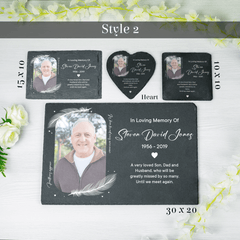 Personalised Photo Slate Memorial - So Bespoke Gifts