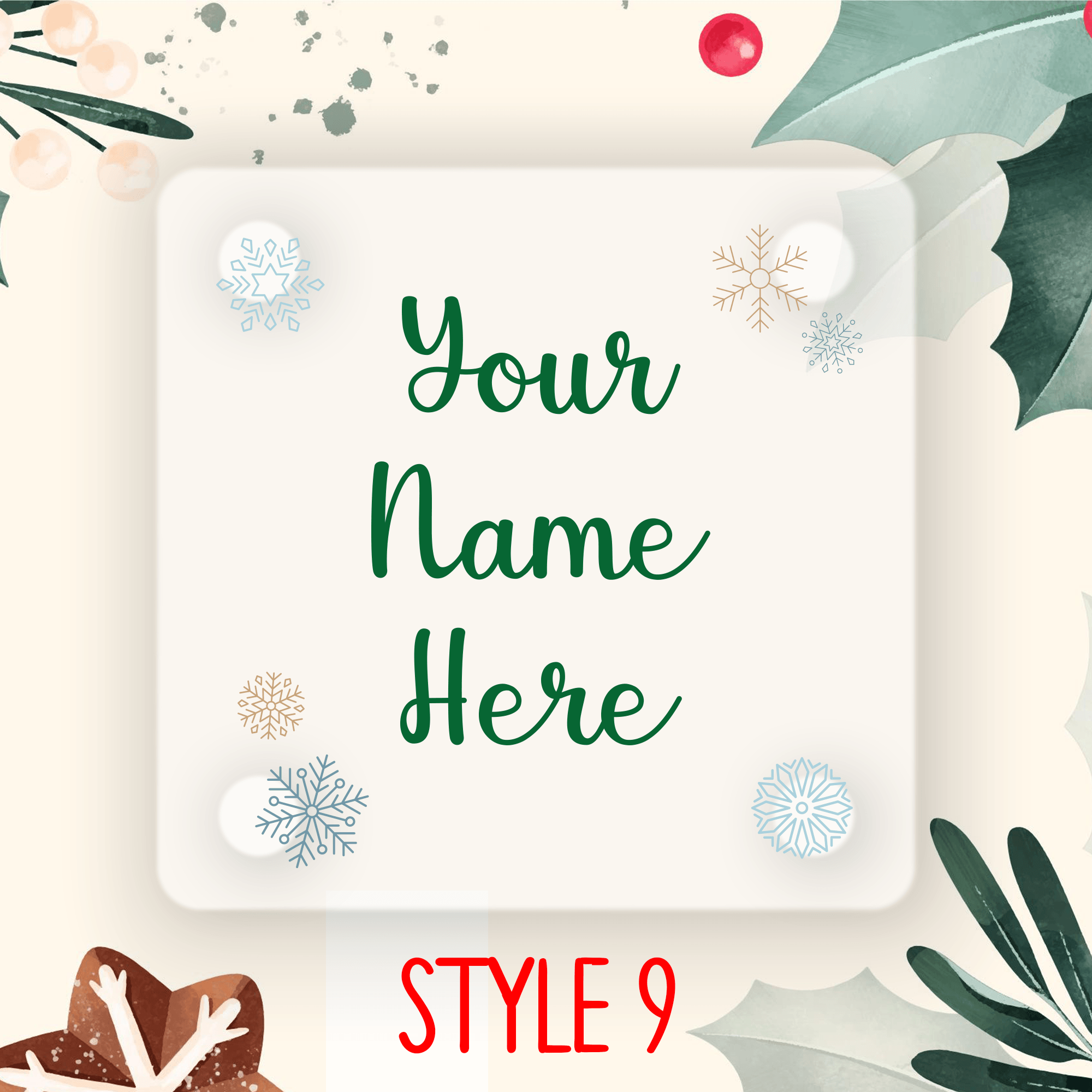 Personalised Printed Christmas Coaster - So Bespoke Gifts