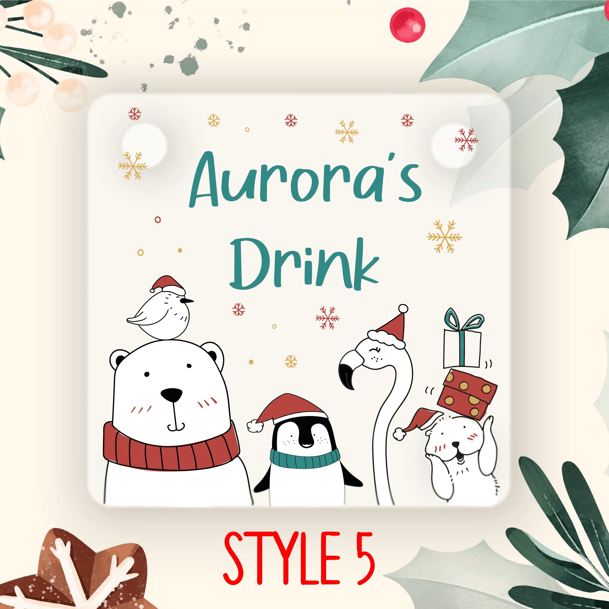 Personalised Printed Christmas Coaster - So Bespoke Gifts