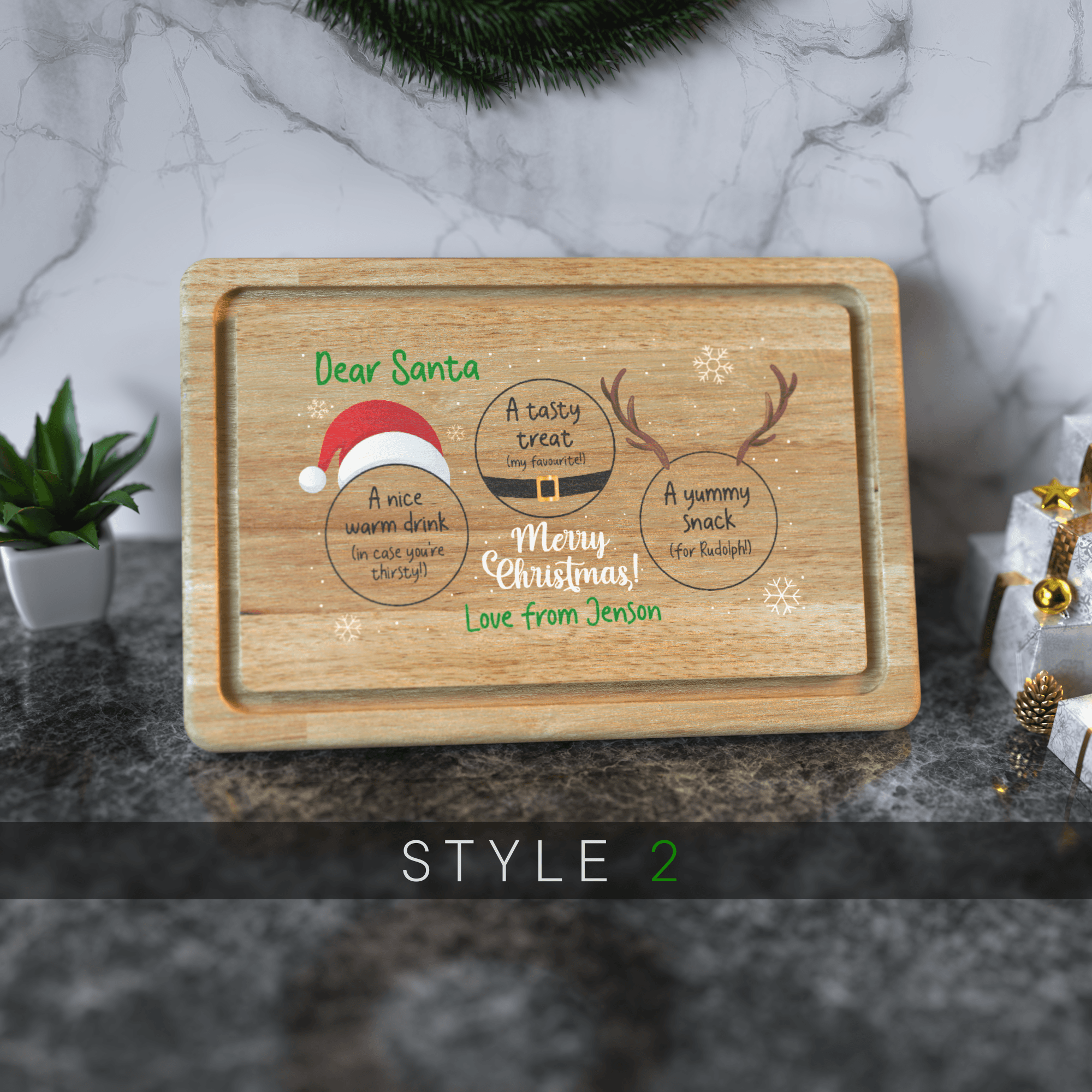 Personalised Printed Christmas Eve Board - So Bespoke Gifts