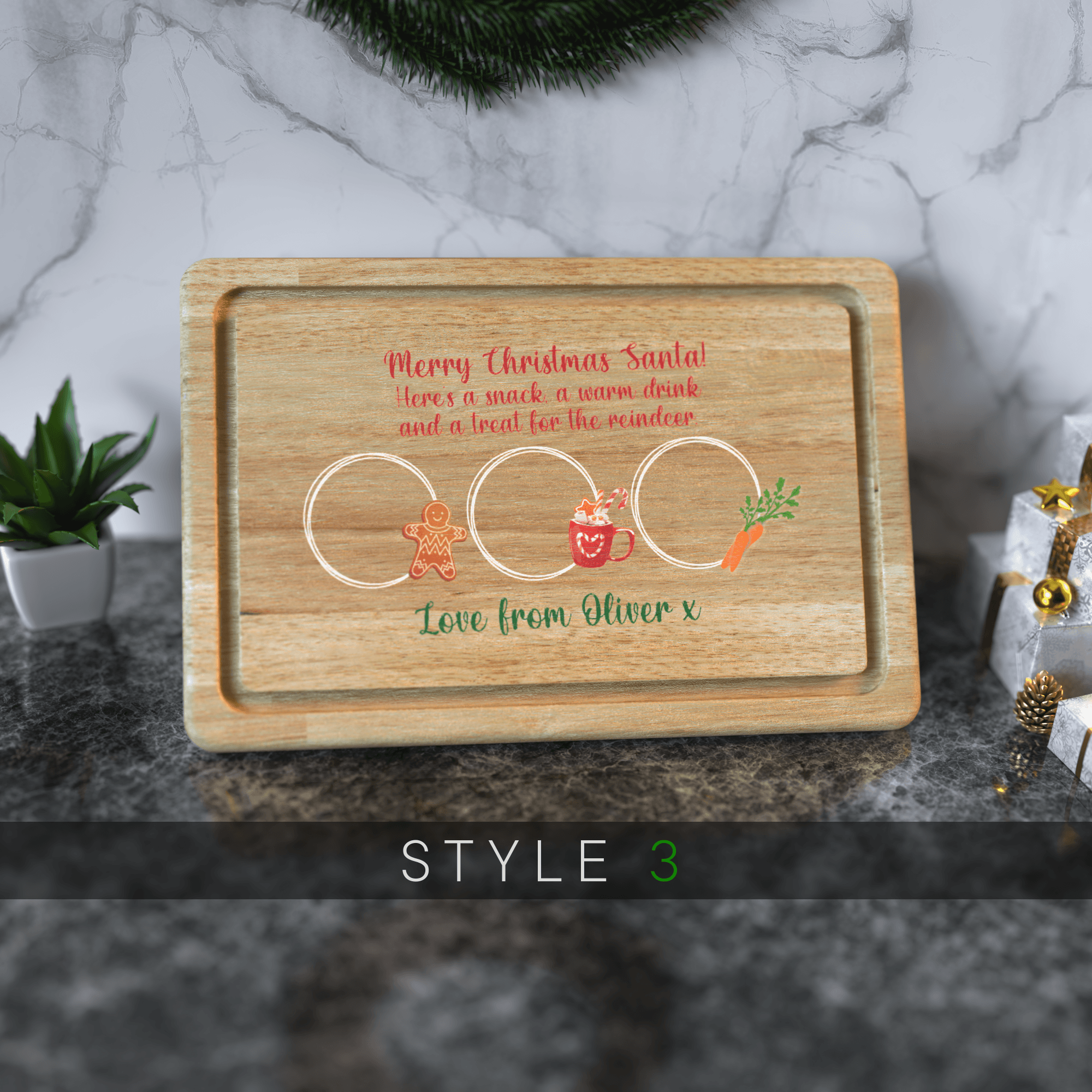 Personalised Printed Christmas Eve Board - So Bespoke Gifts
