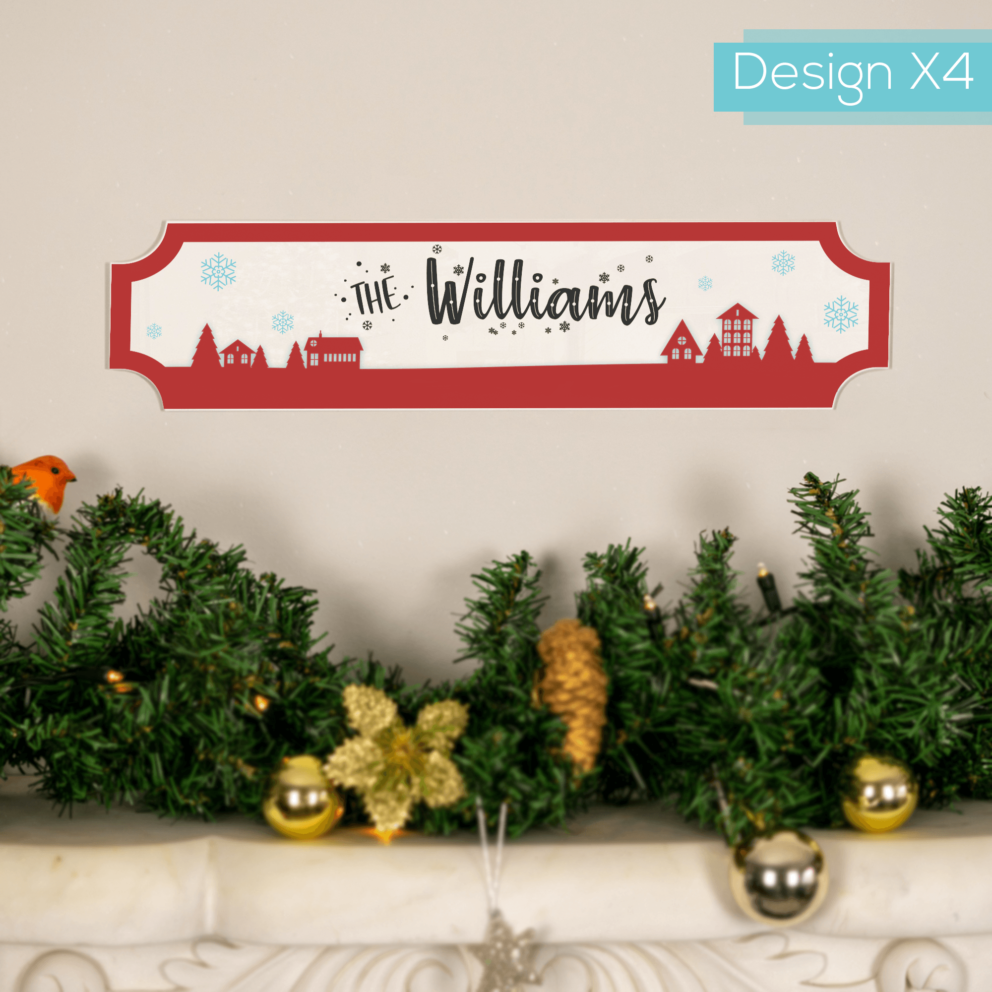 Personalised Printed Christmas Street Sign - So Bespoke Gifts