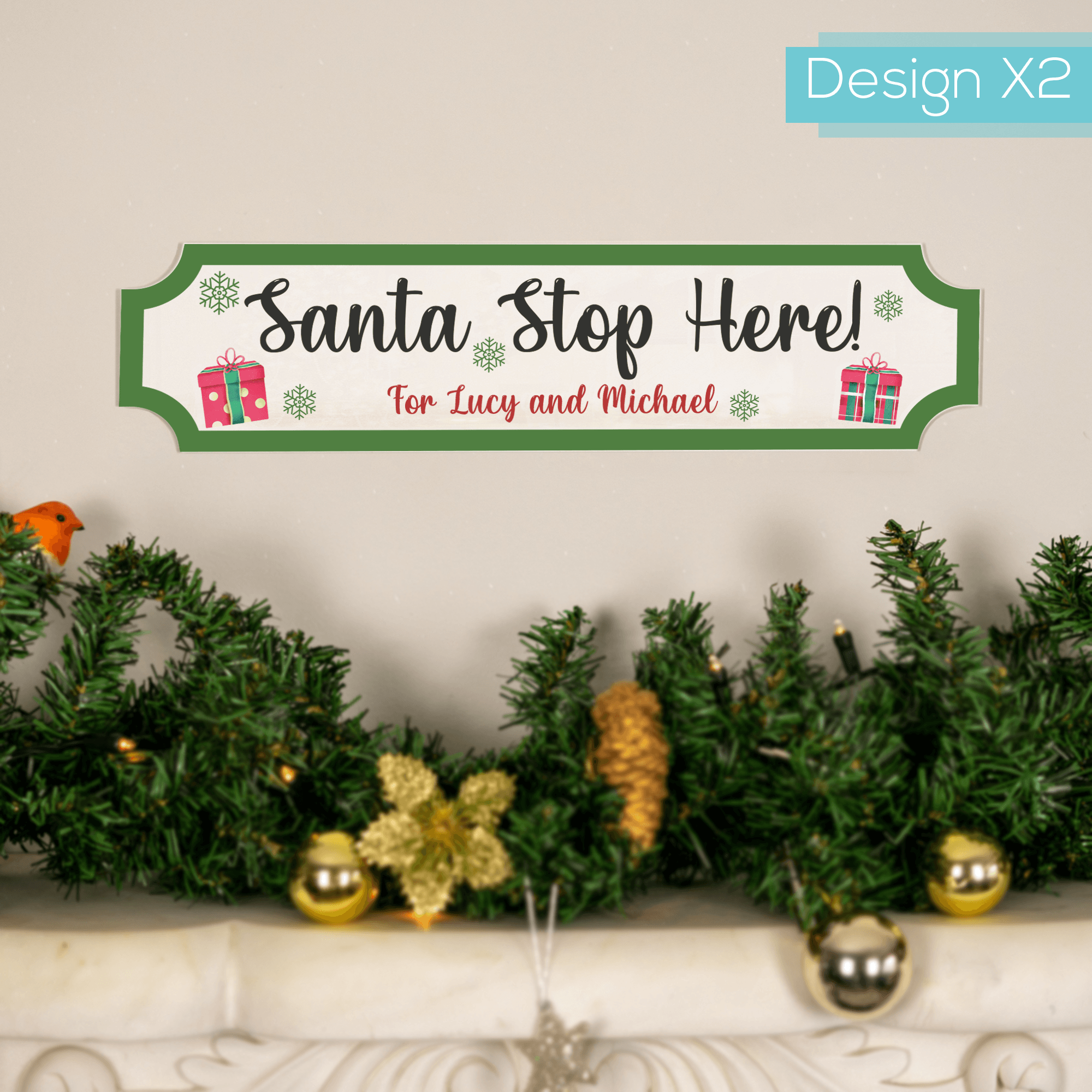 Personalised Printed Christmas Street Sign - So Bespoke Gifts