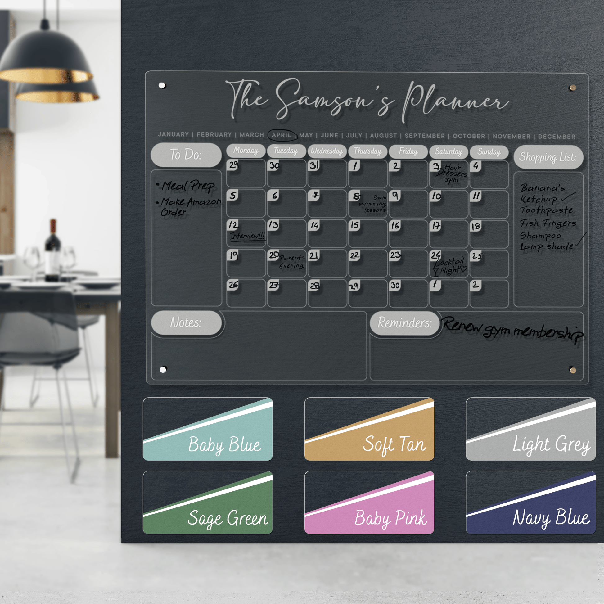 Personalised Printed Family Planner - So Bespoke Gifts