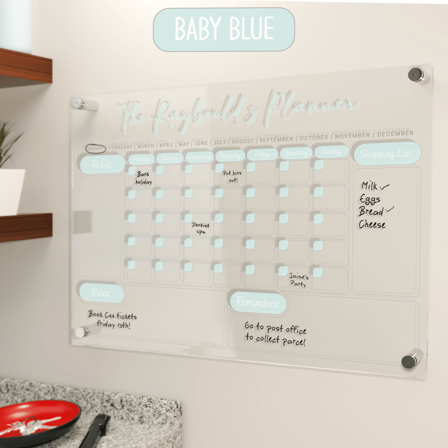 Personalised Printed Family Planner - So Bespoke Gifts