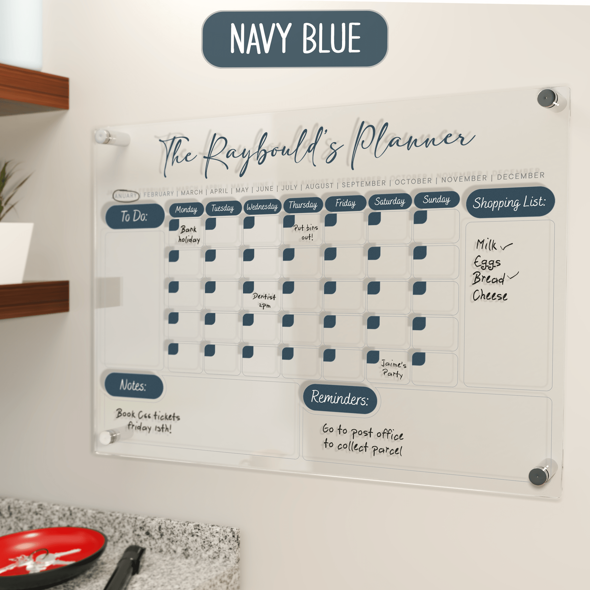 Personalised Printed Family Planner - So Bespoke Gifts